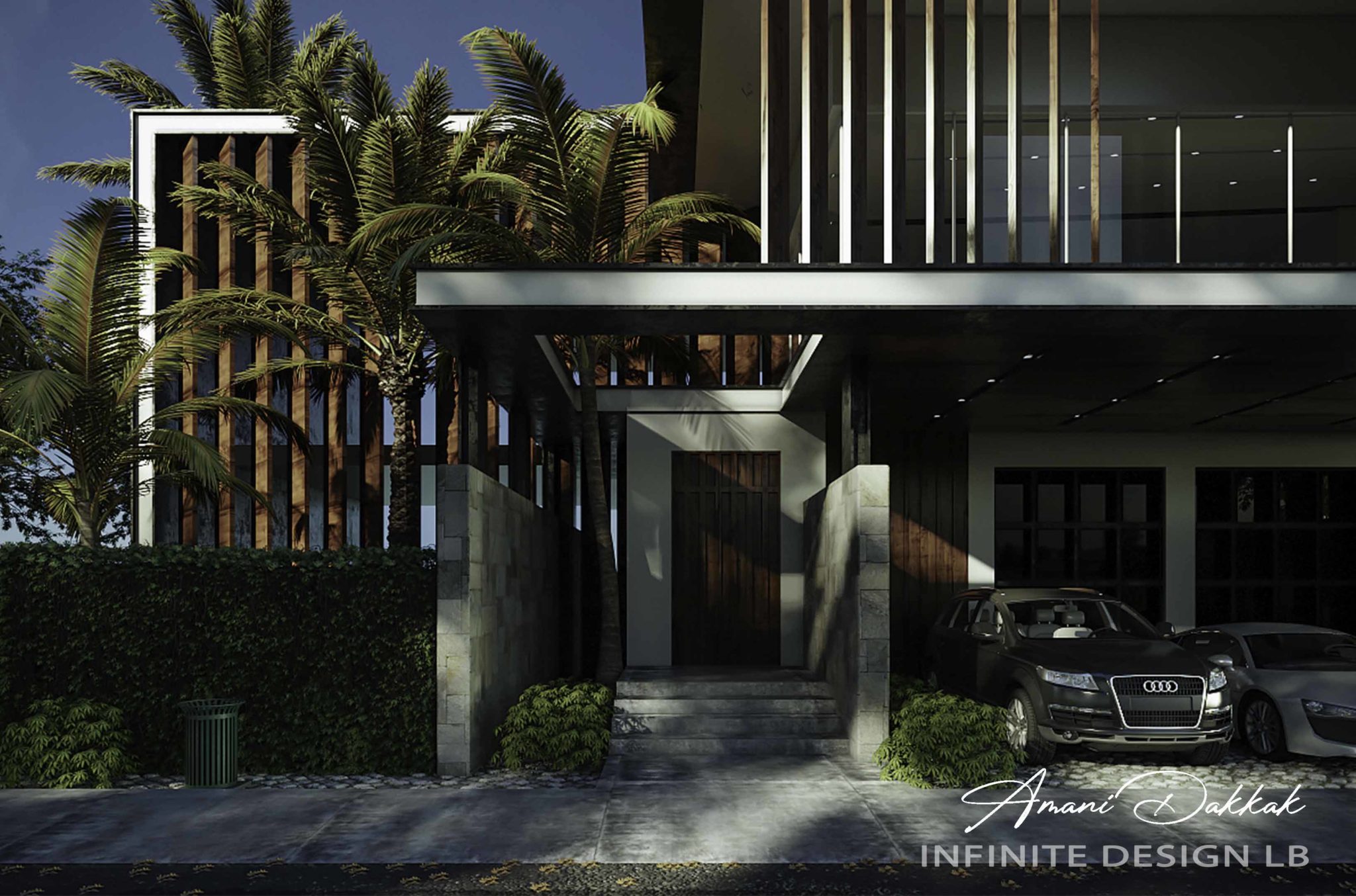 Exterior Villa Parking Exterior Design By Amani Dakkak Lebanon Beirut